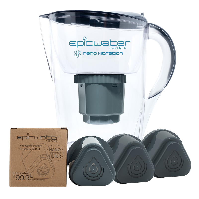 Epic Nano Water Filter Pitcher Bundle Removes Bacteria & Virus