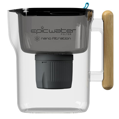 Nano Pitcher with Bamboo Handle | Removes Bacteria & PFAS