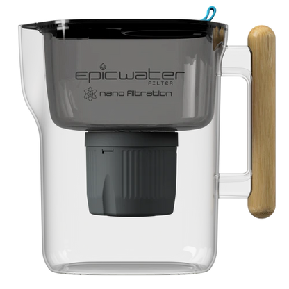 Nano Pitcher with Bamboo Handle | Removes Bacteria & PFAS