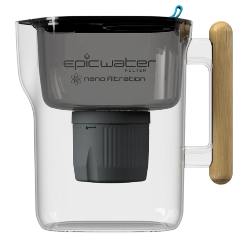 Nano Pitcher with Bamboo Handle | Removes Bacteria & PFAS